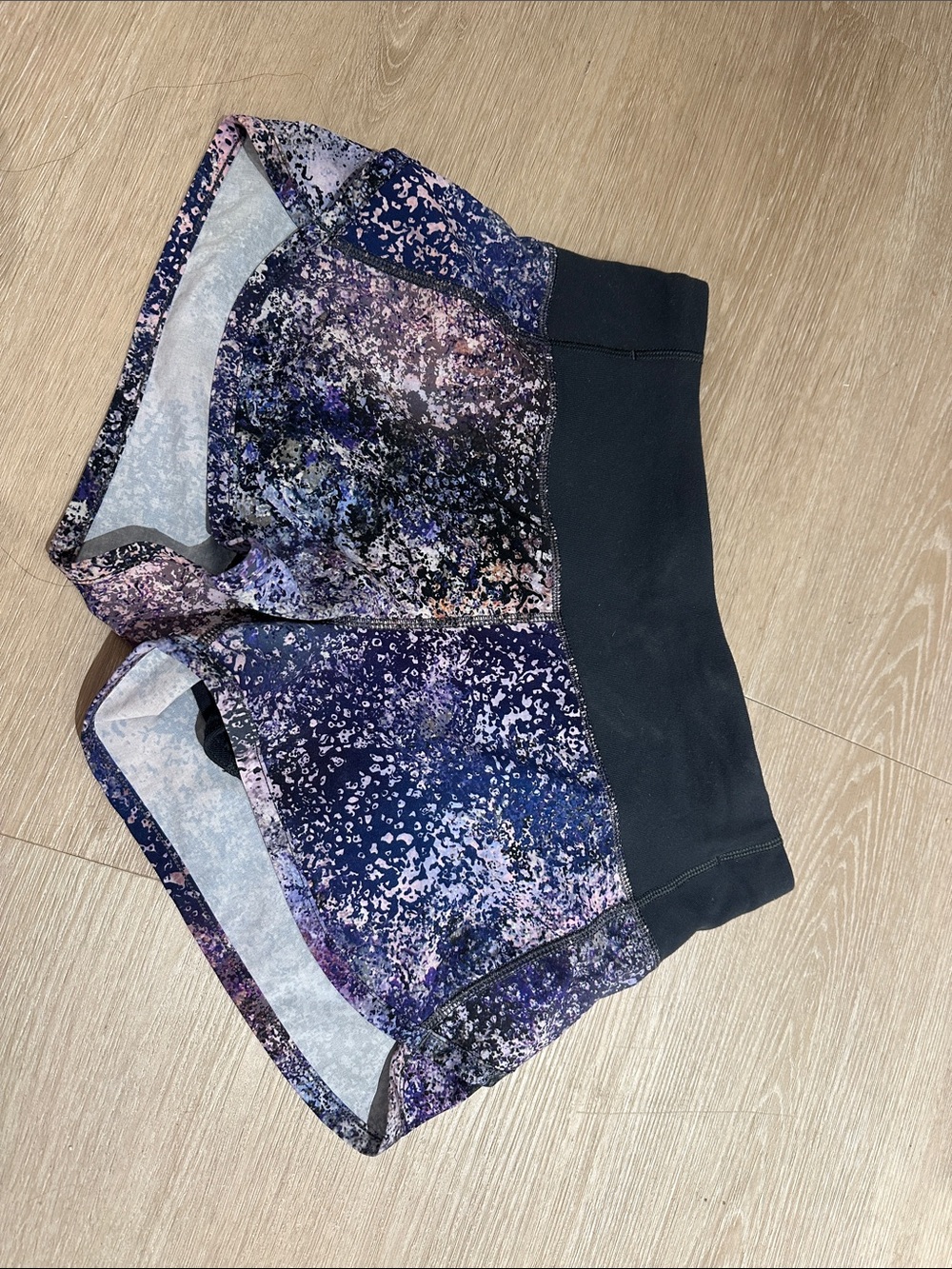 Ivivva Black Waist Purple Speckle Athletic Shorts
